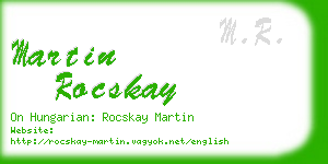 martin rocskay business card